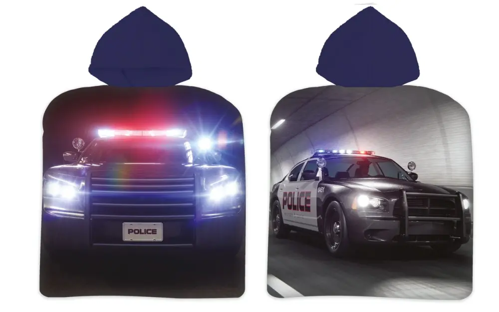 Ręcznik Plażowy Poncho Police Car 50*100cm zdjęcie produktu