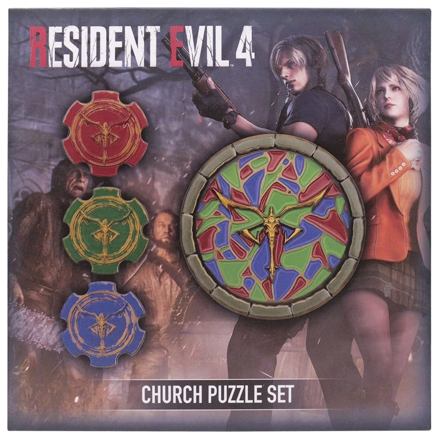 Resident Evil 4 Replika Kościół Puzzle Zestaw Medali zdjęcie produktu