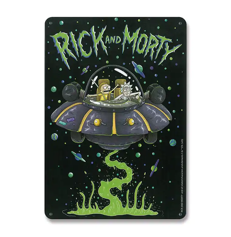 Rick & Morty Tin Sign Spaceship 15 x 21 cm / Metalowy Znak zdjęcie produktu