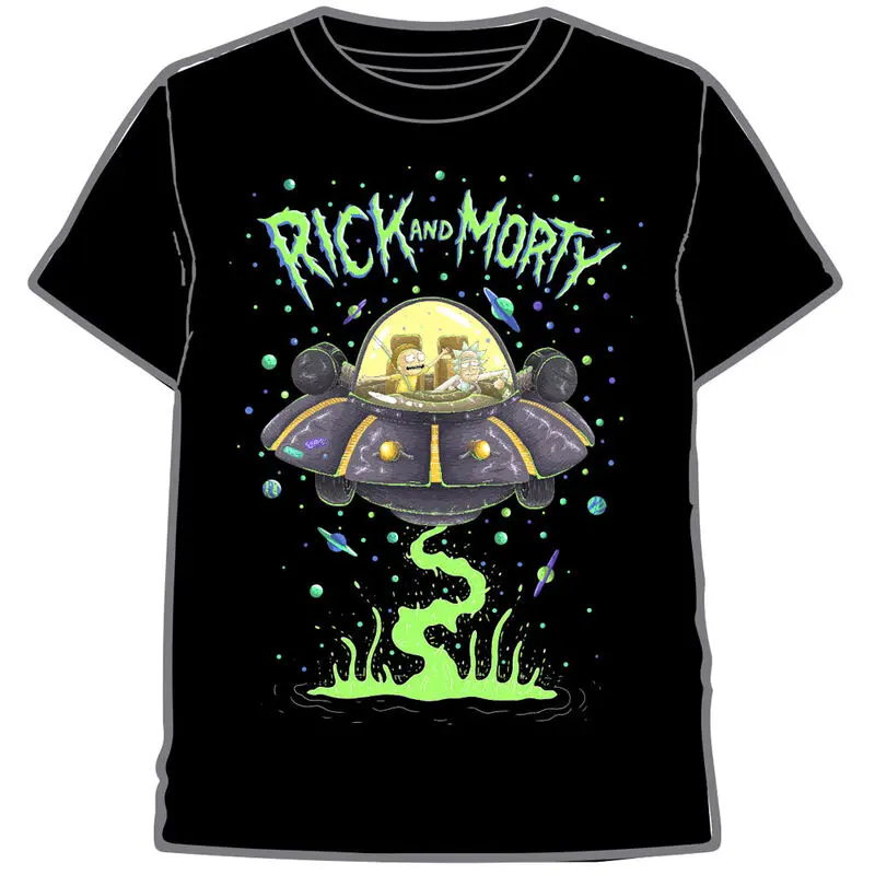 Rick and Morty Spaceship T-shirt dla dorosłych zdjęcie produktu