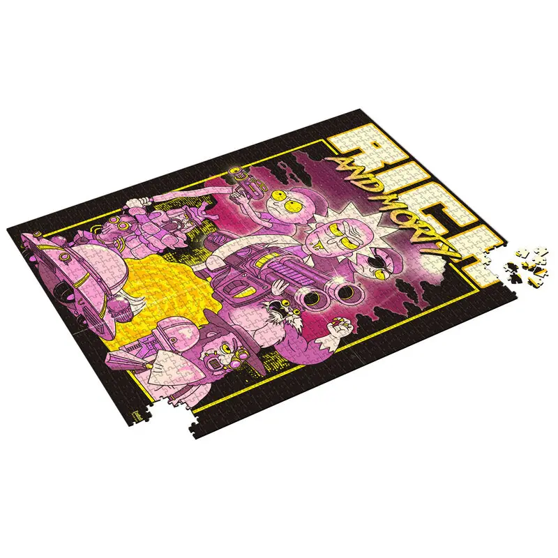 Rick & Morty Puzzle Układanka Retro Poster (1000 elementów) zdjęcie produktu