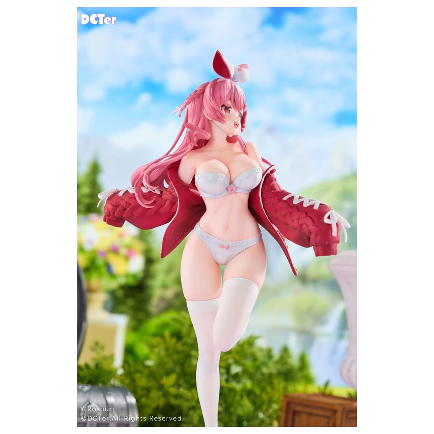 Rosuuri Oryginalna Figurka PVC 1/7 Biały Królik Rosu w Stroju Kąpielowym, Wersja 25 cm zdjęcie produktu
