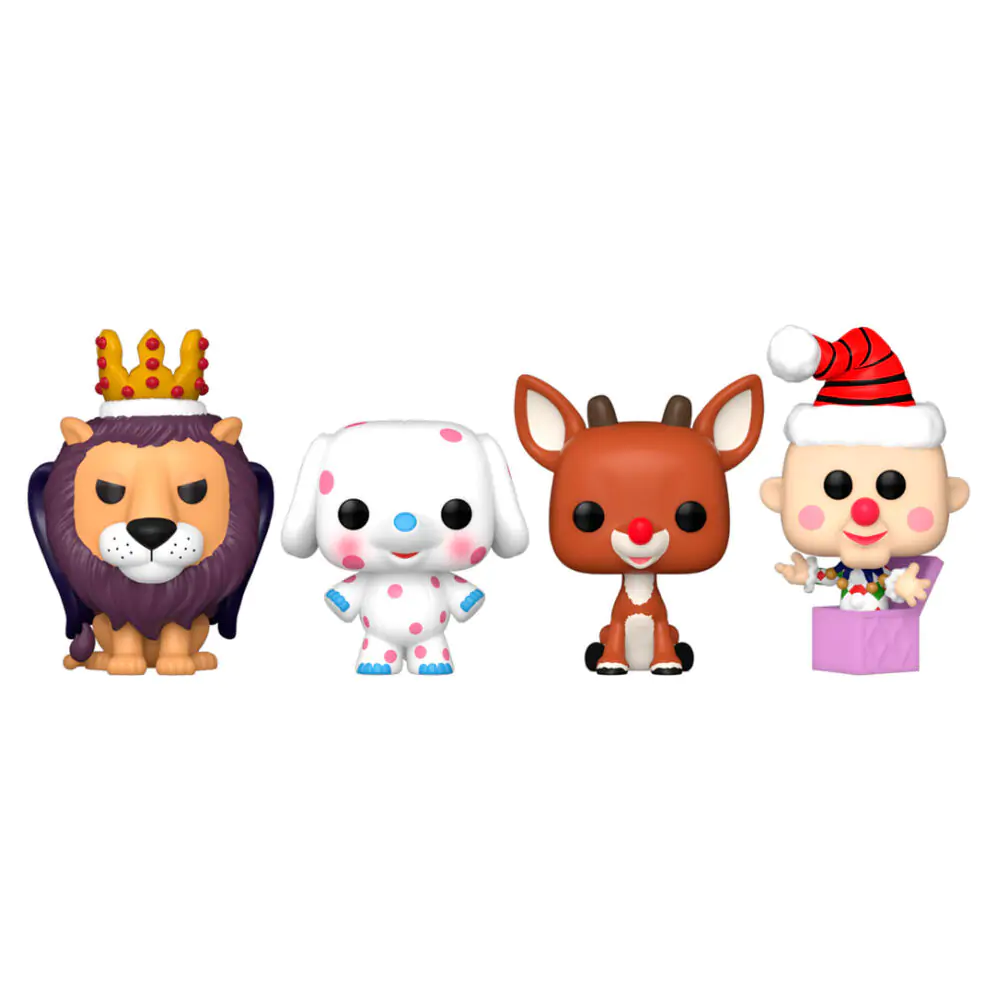 Rudolph Holiday 2024 Pocket Funko POP! Vinyl Keychains 4-Pak Zestaw Świąteczny Tree Holiday Box 4 cm zdjęcie produktu