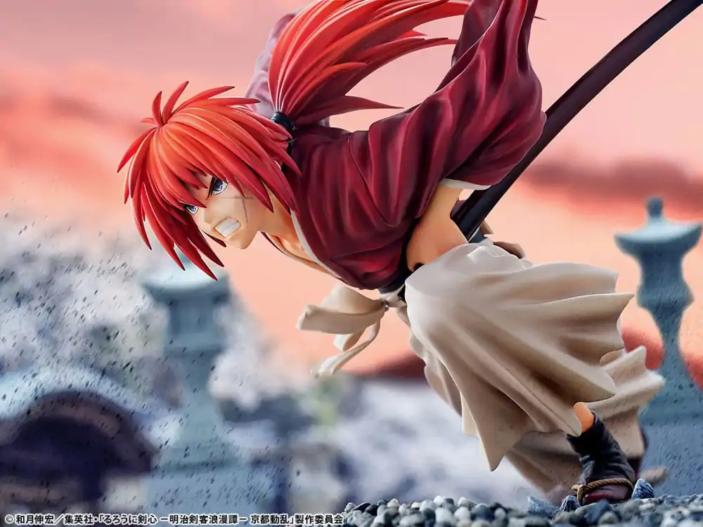Rurouni Kenshin: Meiji Kenkaku Romantan Kyoto Douran Statuetka PVC 1/6 Kenshin Himura Amakakeruryuunohirameki Wersja 26 cm zdjęcie produktu