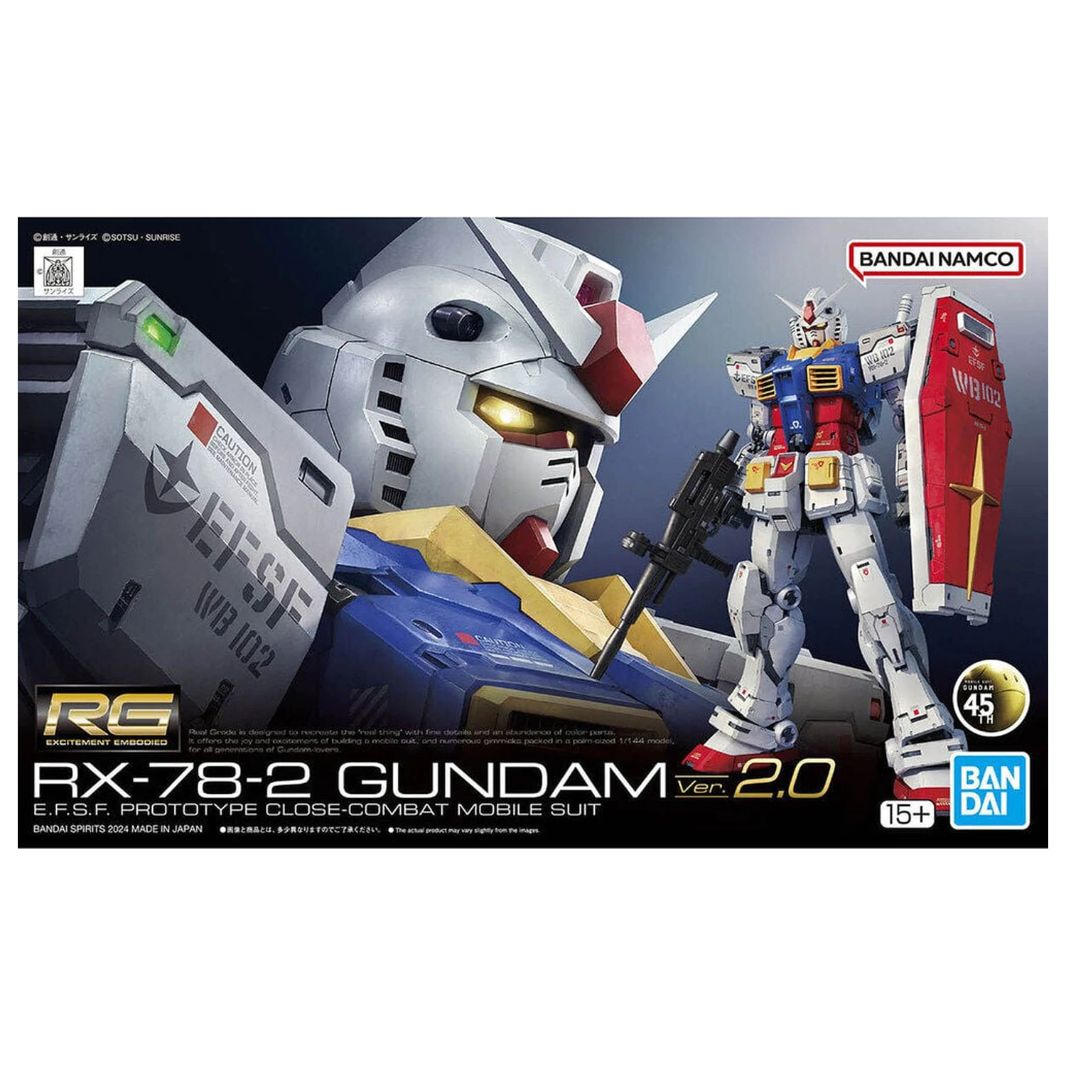 RX-78-2 Gundam Ver. 2.0 Zestaw modelarski RG 1/144 zdjęcie produktu
