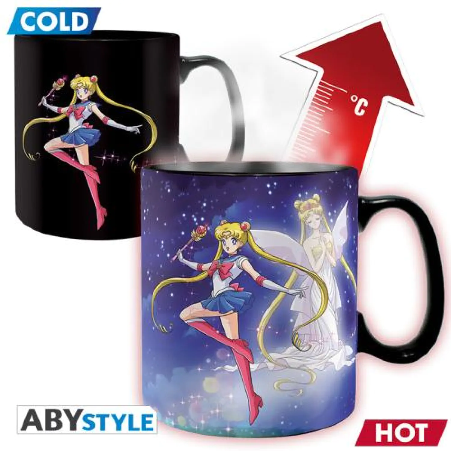 SAILOR MOON - Sailor & Chibi - Kubek zmieniający kolor 460ml zdjęcie produktu