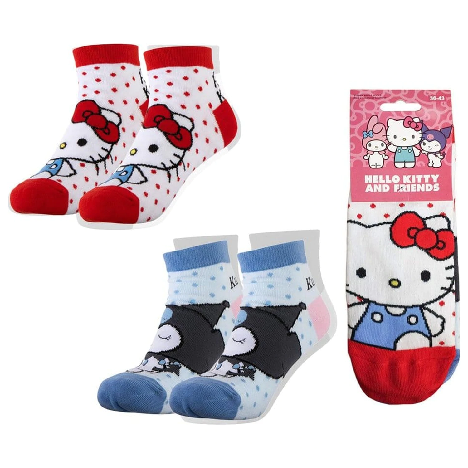 Skarpety Sanrio dwupak Hello Kitty krótkie 36-43 zdjęcie produktu