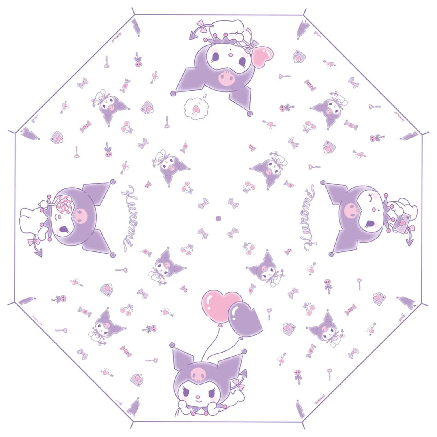 Sanrio Laska Parasolka Kuromi Kawaii Przezroczysta zdjęcie produktu