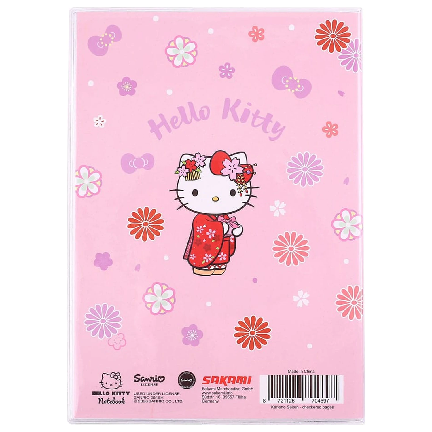 Sanrio Notatnik Hello Kitty Kimono Holograficzny w Kratę zdjęcie produktu