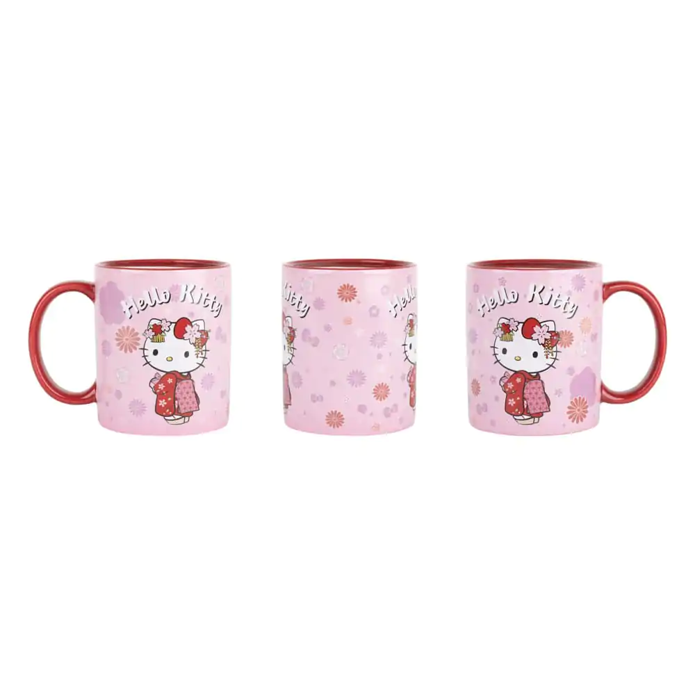 Sanrio Kubek Zmieniający Kolor pod Wpływem Ciepła Hello Kitty Kimono 320 ml zdjęcie produktu