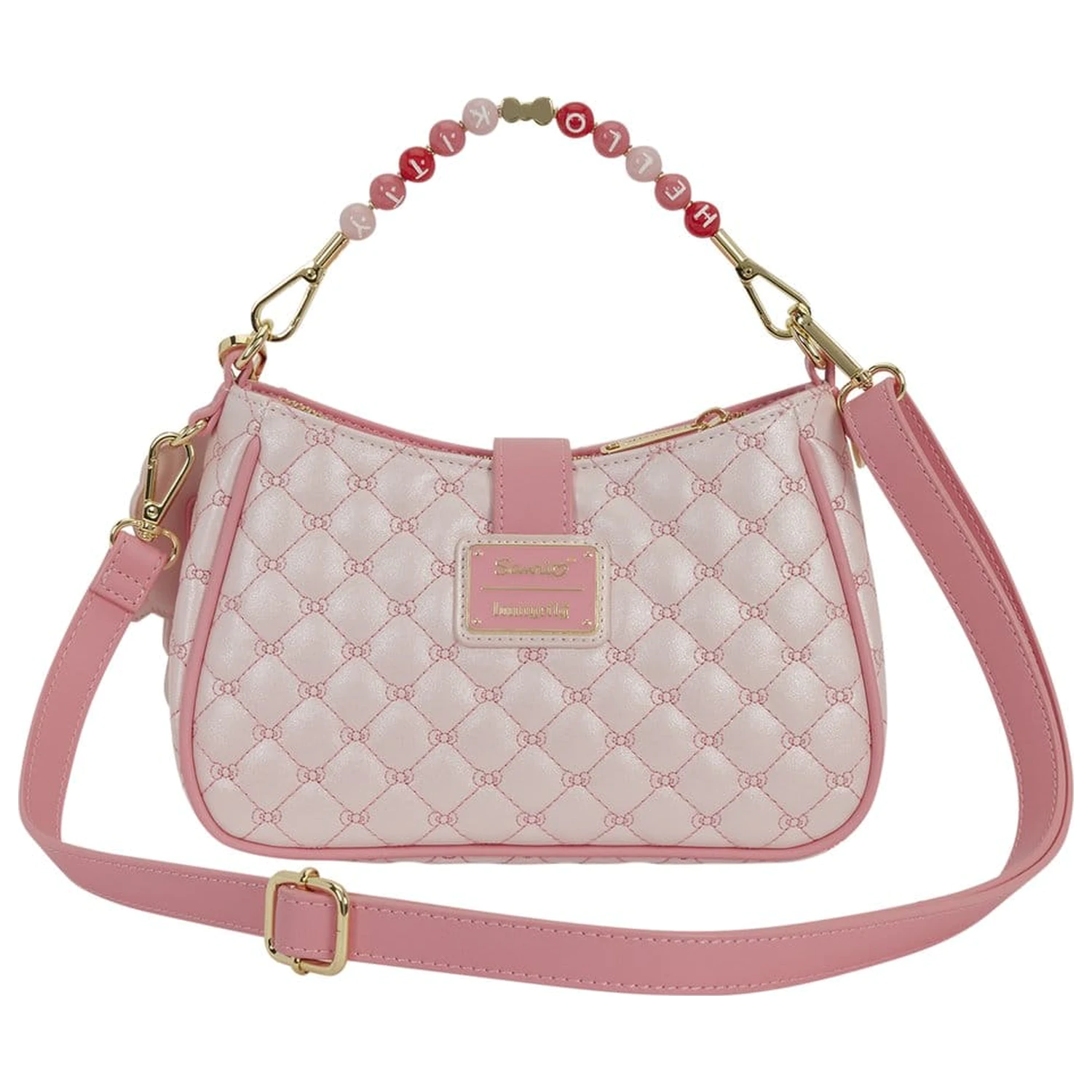 Sanrio by Loungefly Torebka Crossbody z Koralikową Rączką i Zawieszką Hello Kitty Pikowana zdjęcie produktu