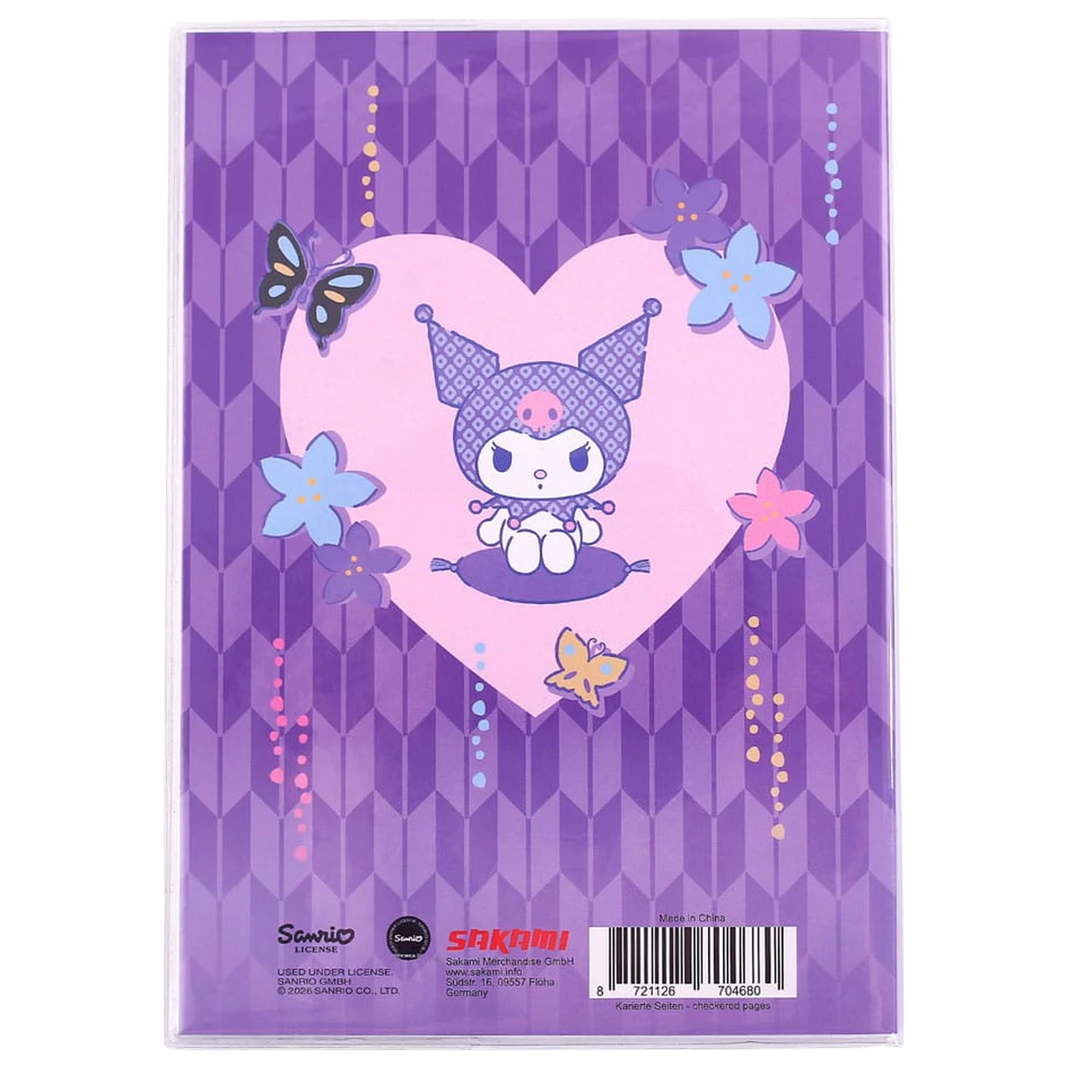 Sanrio Notatnik Kuromi Japoński Holograficzny W kratkę zdjęcie produktu
