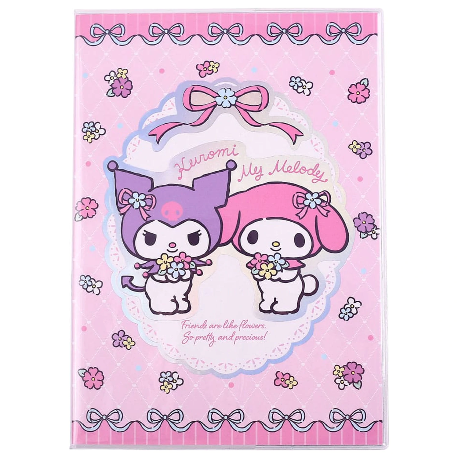 Sanrio Notatnik Kuromi & My Melody Pastel Flower Holographic Checkered zdjęcie produktu