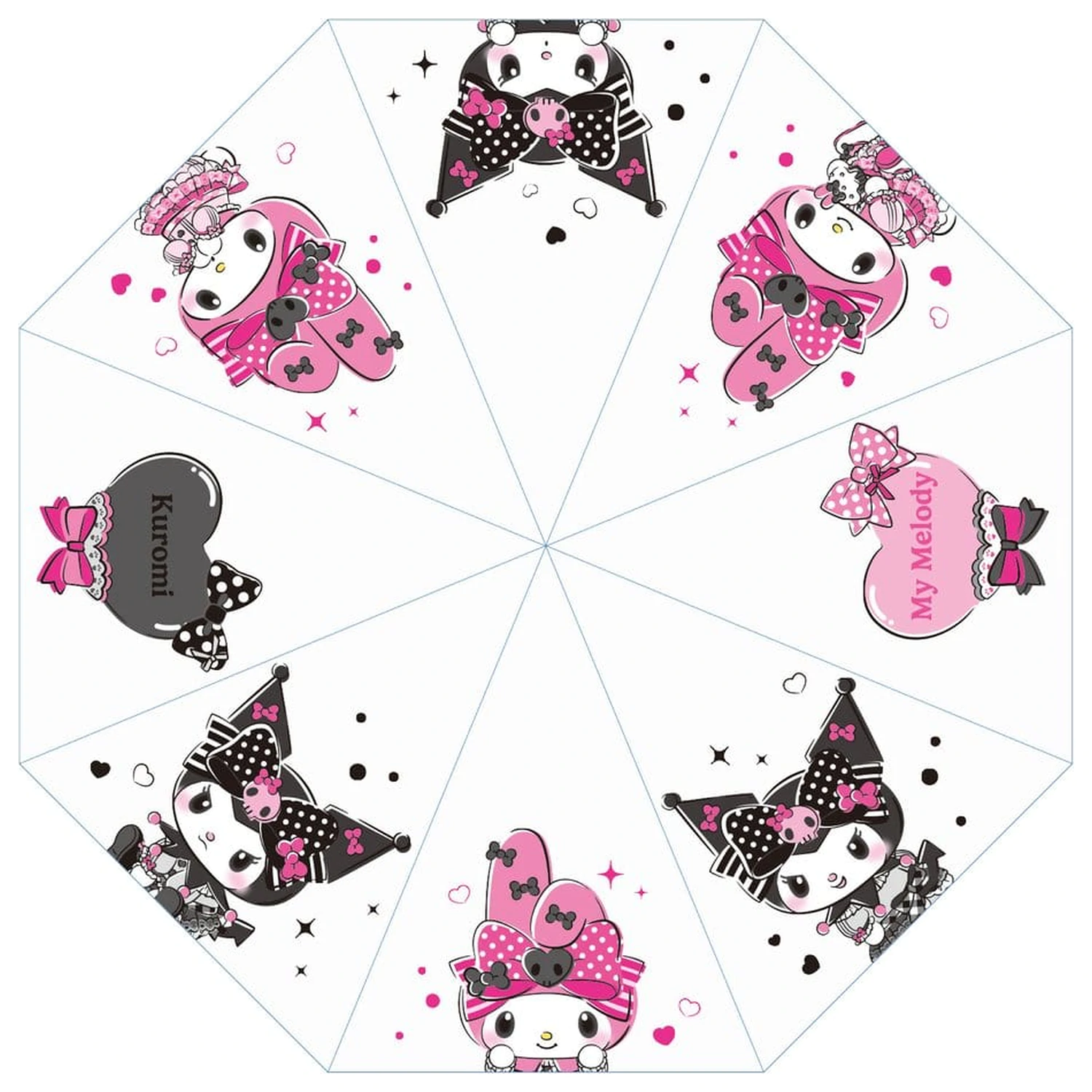 Sanrio Pink Black Party Series parasol Kuromi & My Melody przezroczysty zdjęcie produktu
