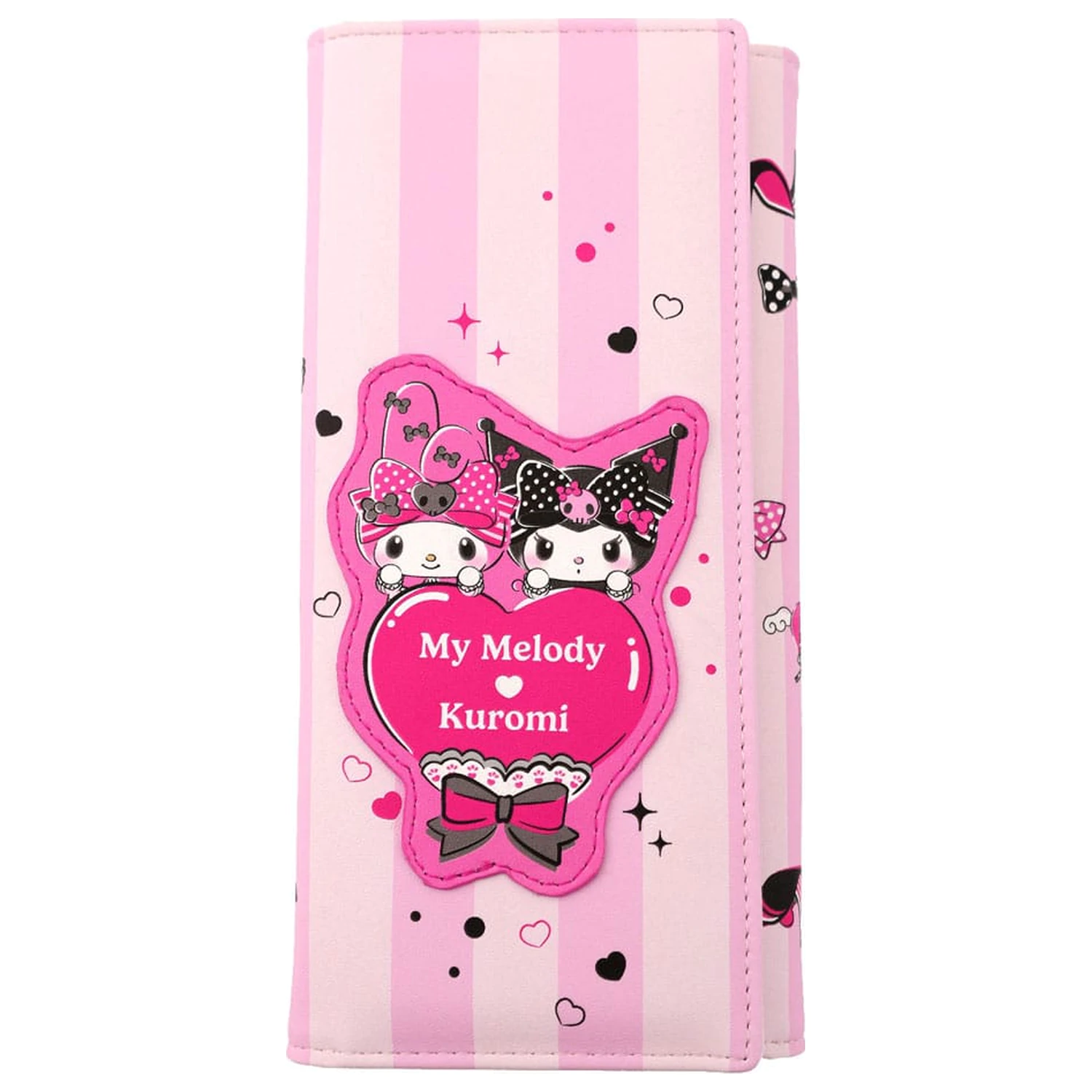 Sanrio Różowo-Czarna Torebka na monety z serii Party Kuromi & My Melody zdjęcie produktu
