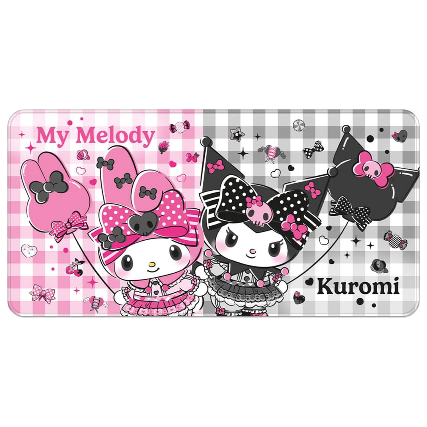 Sanrio Różowo-Czarna Seria Imprezowa XXL Podkładka pod Myszkę My Melody & Kuromi zdjęcie produktu