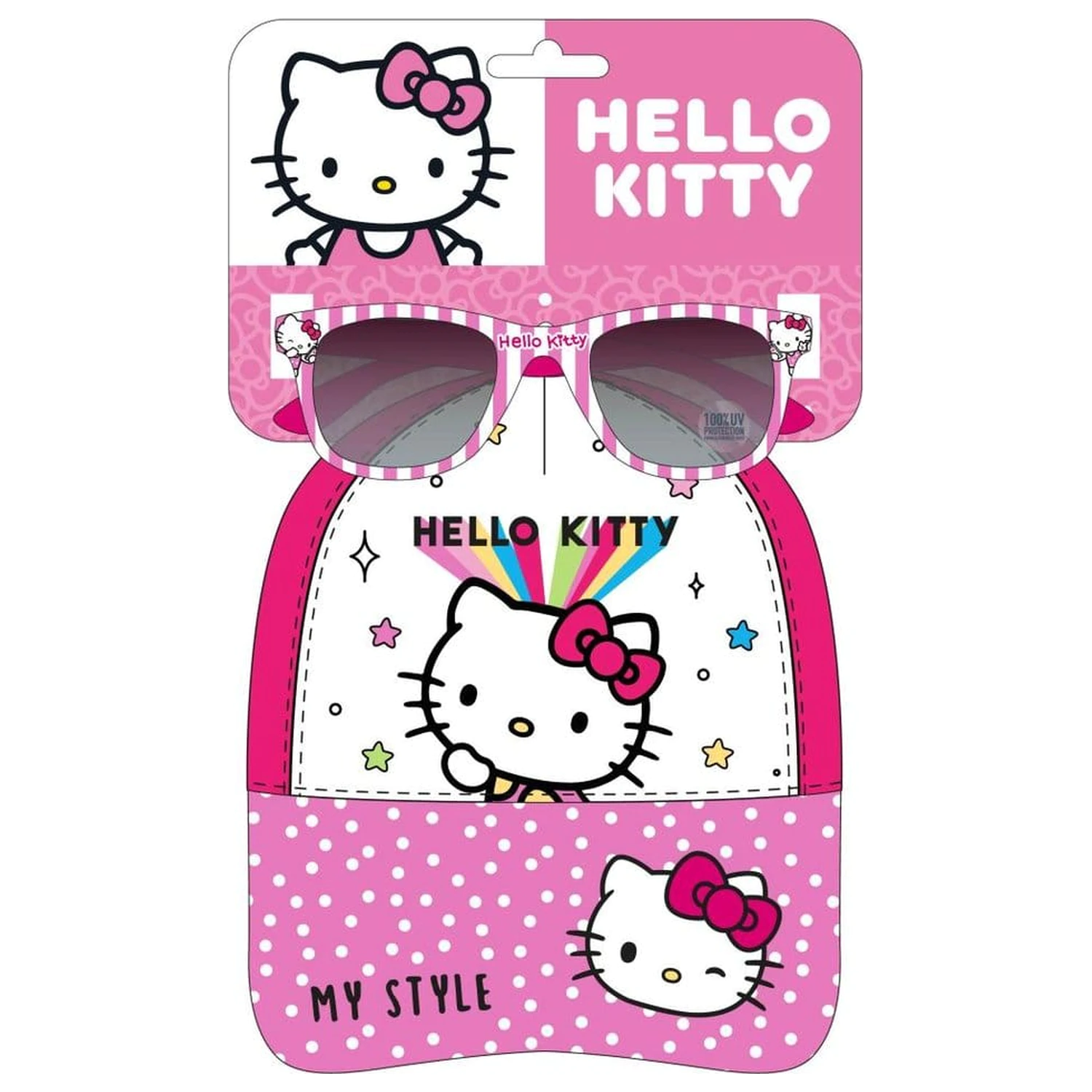 Zestaw Czapka i Okulary przeciwsłoneczne Sanrio Hello Kitty A 53 cm zdjęcie produktu