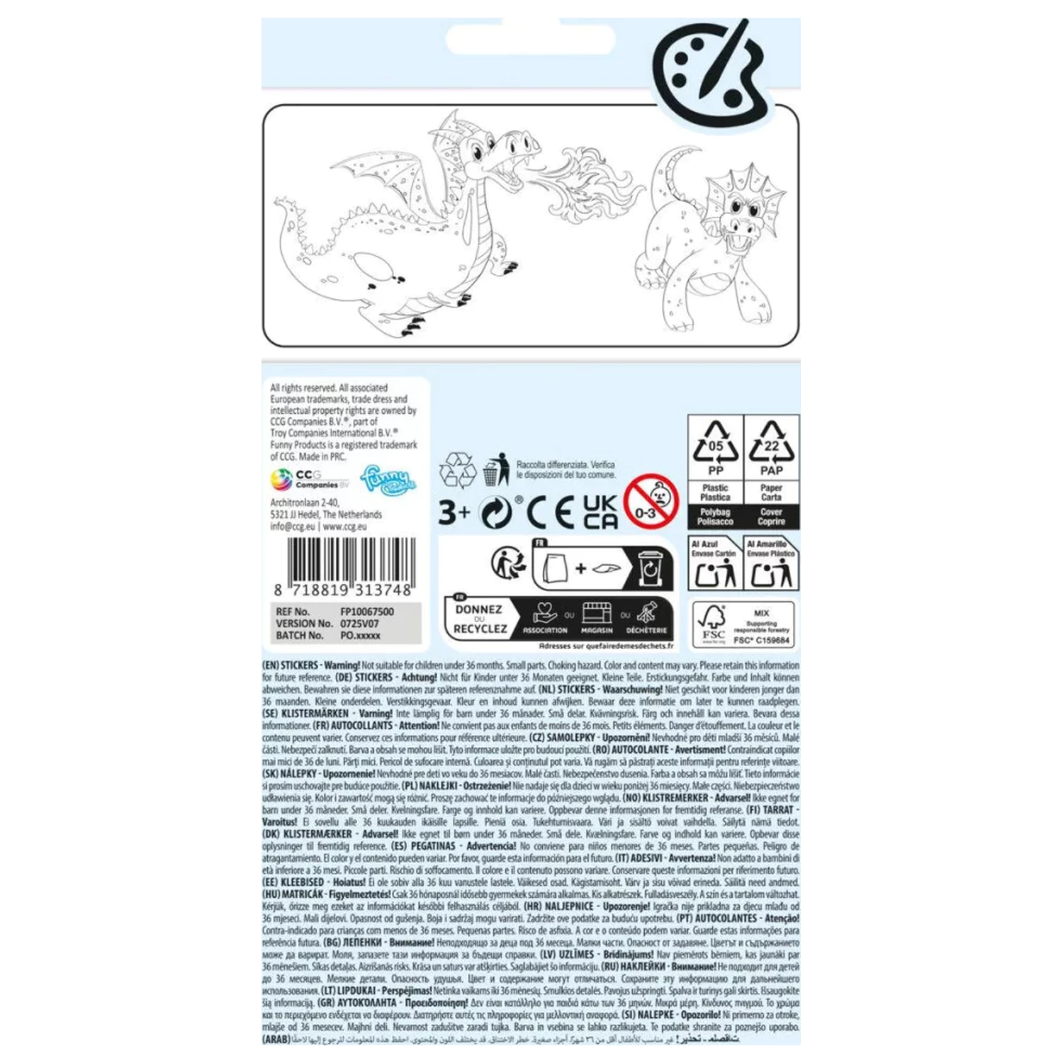 Dragon Funny naklejka zdjęcie produktu