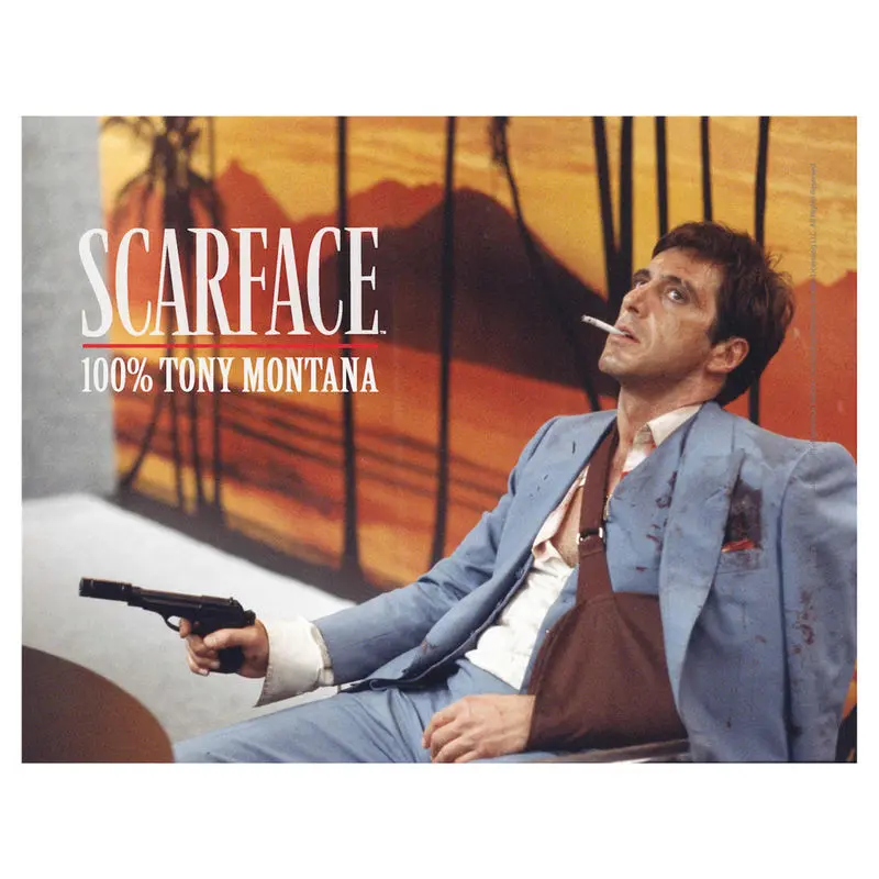 Scarface Tony Montana szklany poster zdjęcie produktu