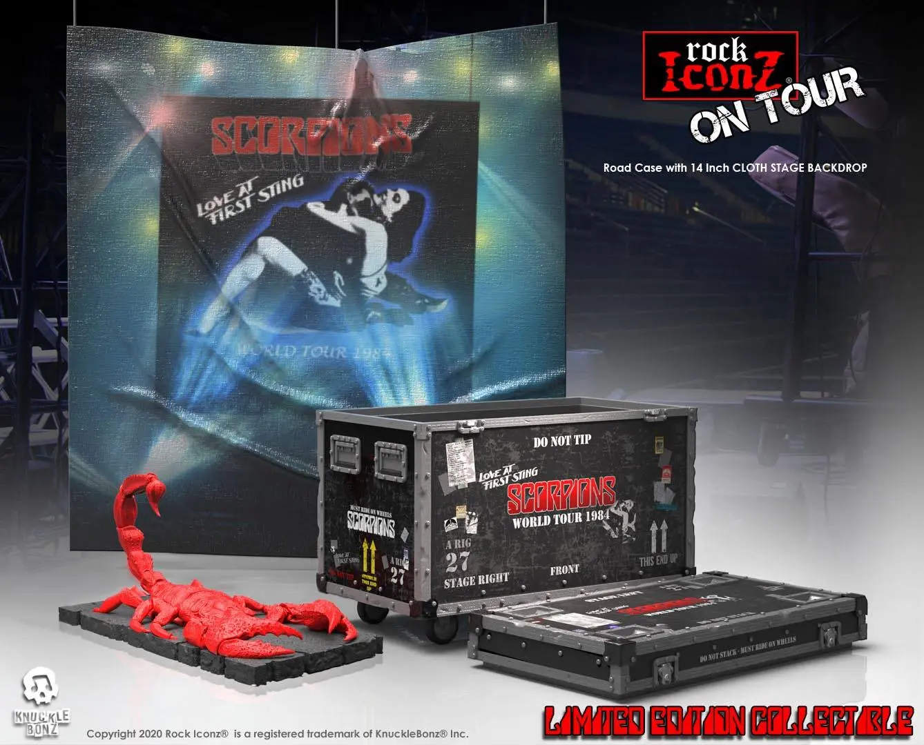 Scorpions Rock Ikonz On Tour World Tour 1984 Road Case Statua + Tło Sceny zdjęcie produktu