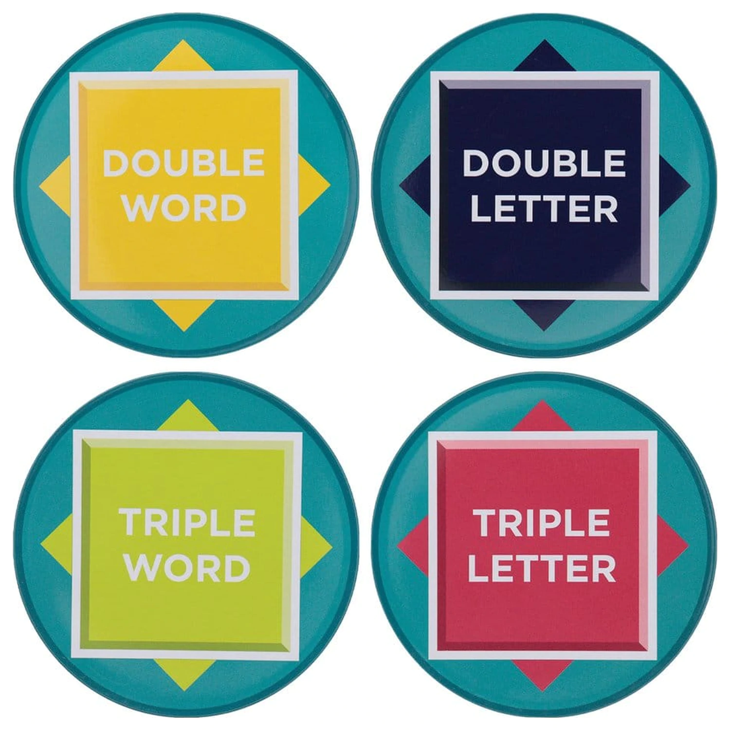 Scrabble Coaster Zestaw 4 Podkładek z Nadrukowanego Metalu zdjęcie produktu