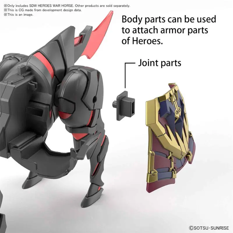 Figurka zestaw modelarski SD Gundam World Heroes War Horse zdjęcie produktu