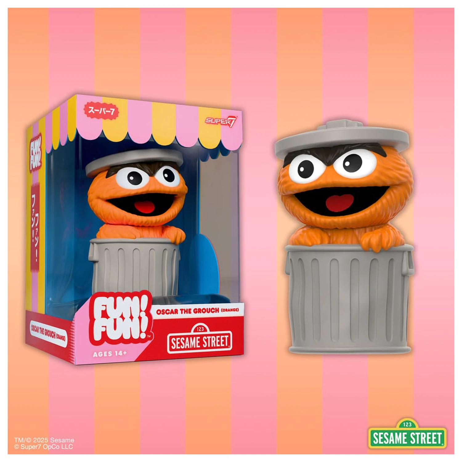 Sesame Street FUN! FUN! Winyl Figurka Oscar the Grouch (Orange) 13 cm zdjęcie produktu