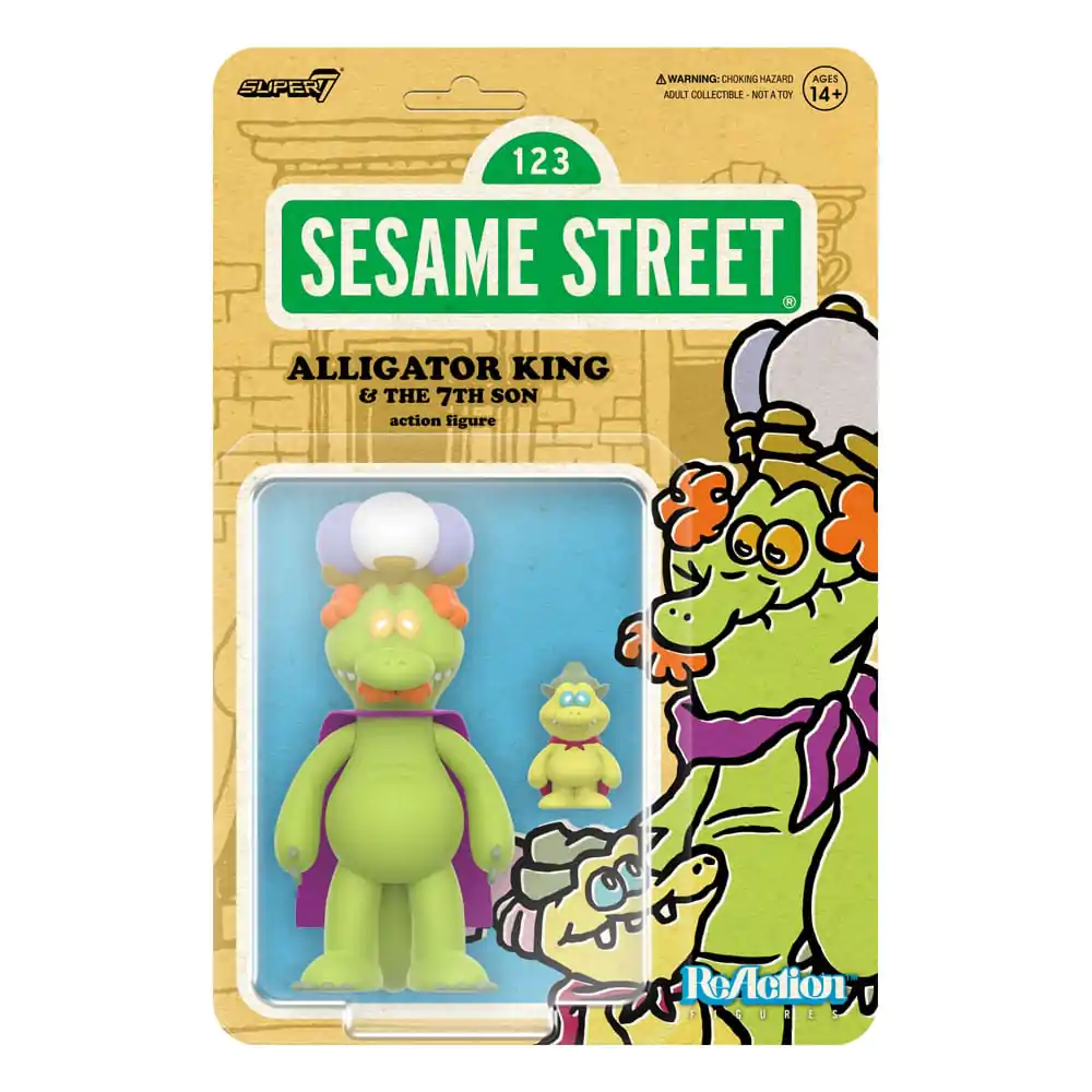 Sesame Street ReAction Figurka Akcji Fala 04 Alligator King & 7th Son 10 cm zdjęcie produktu