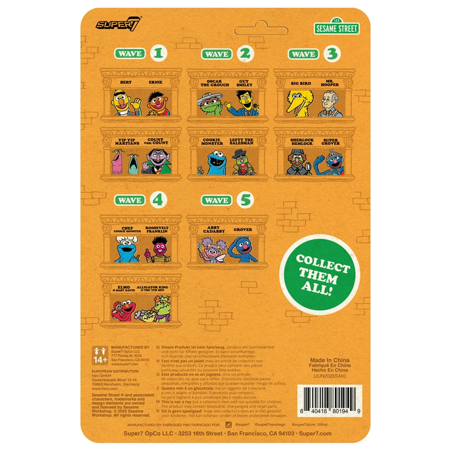 Sesame Street ReAction figurka Wave 05 Grover 10 cm zdjęcie produktu