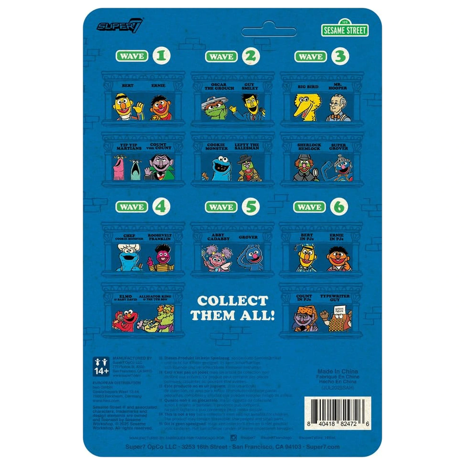 Sesame Street ReAction figurka akcji Wave 06 Count Von Count (PJs) 10 cm zdjęcie produktu