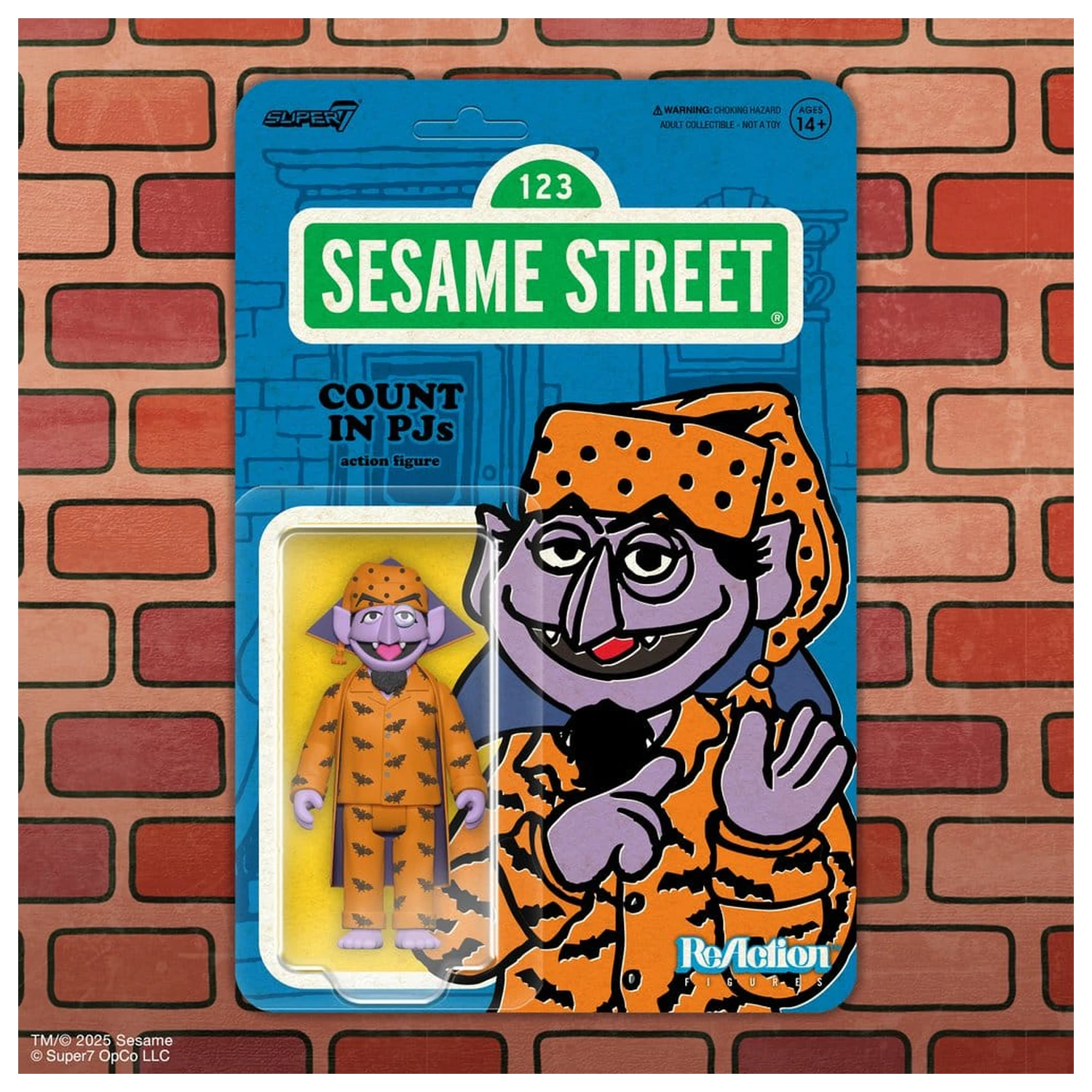 Sesame Street ReAction figurka akcji Wave 06 Count Von Count (PJs) 10 cm zdjęcie produktu