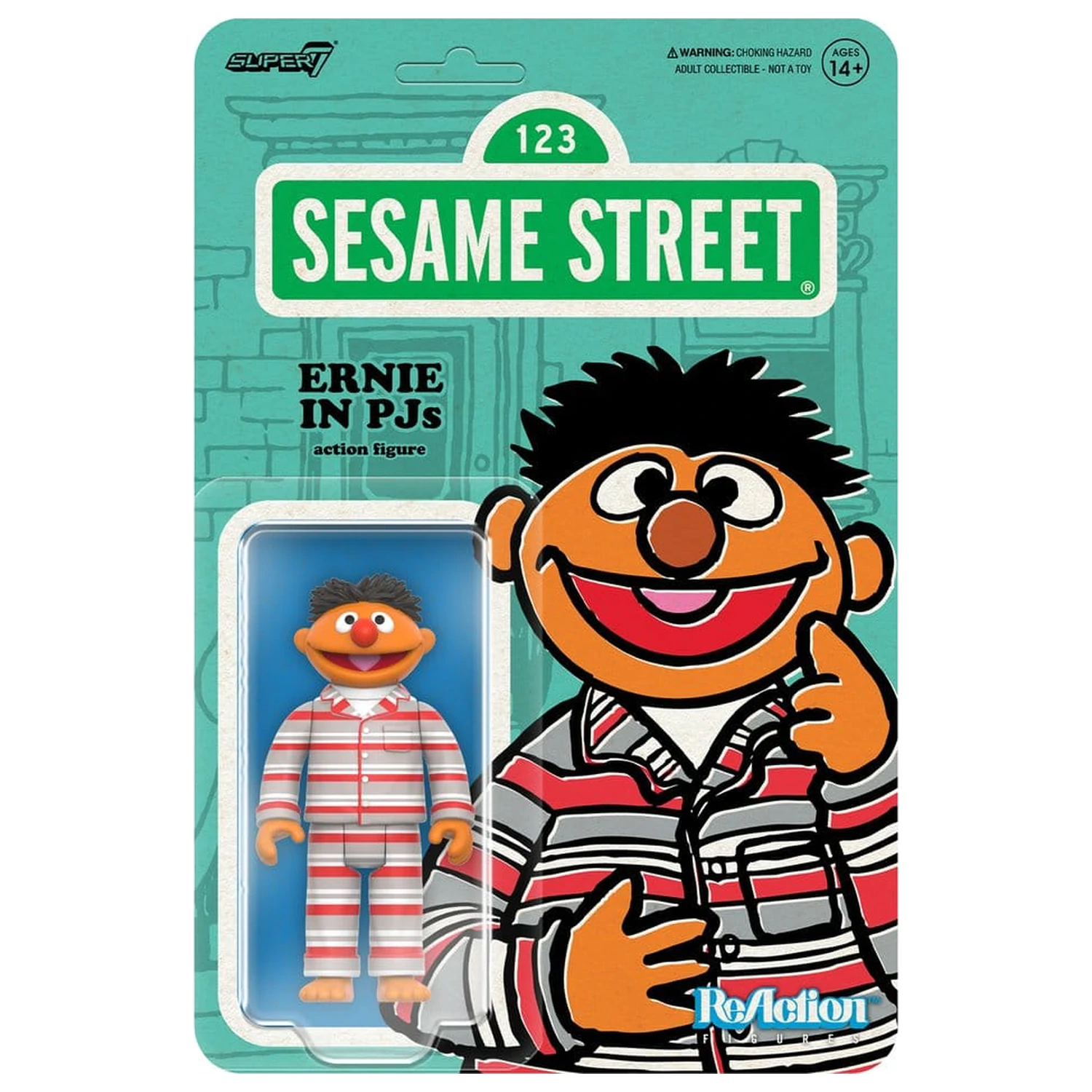 Sesame Street ReAction figurka Wave 06 Ernie (PJs) 10 cm zdjęcie produktu