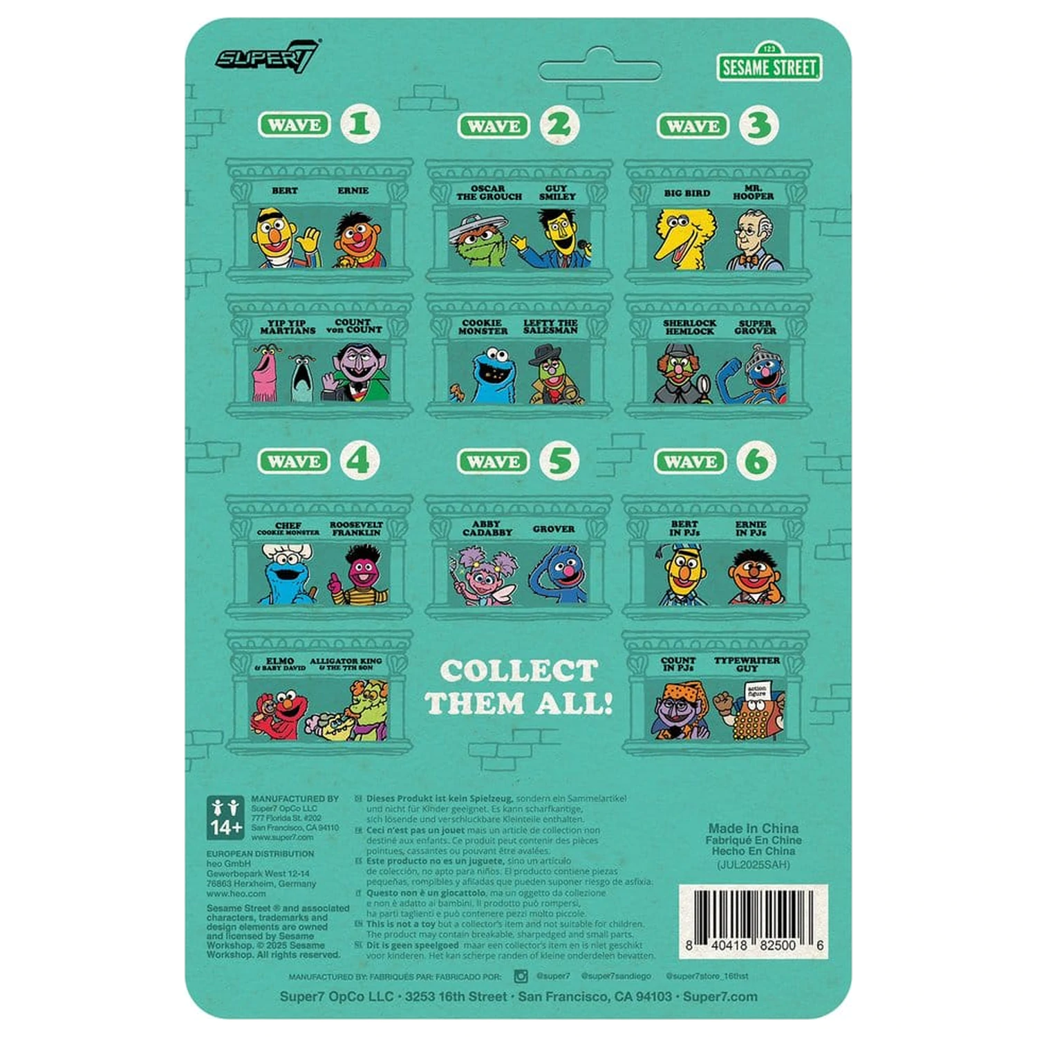 Sesame Street ReAction figurka Wave 06 Ernie (PJs) 10 cm zdjęcie produktu