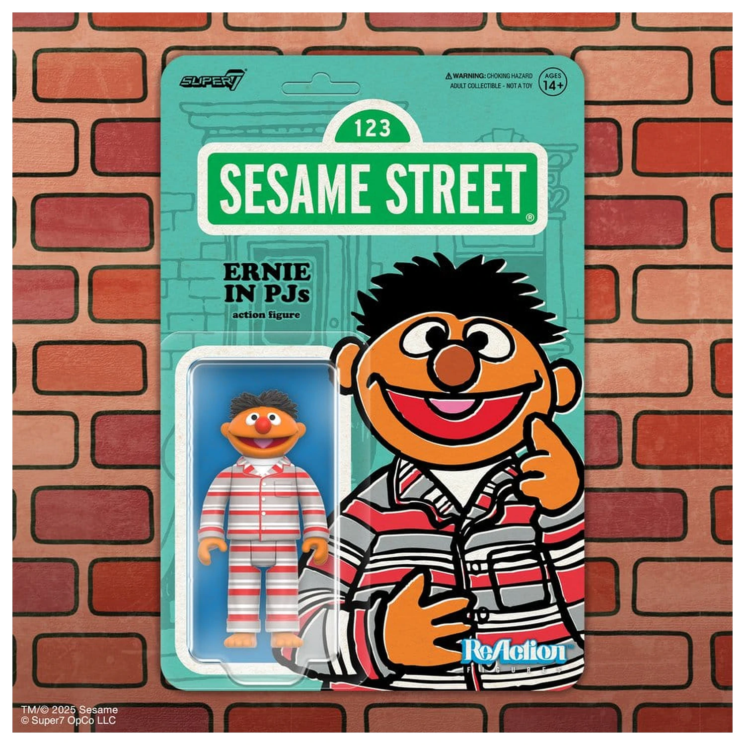Sesame Street ReAction figurka Wave 06 Ernie (PJs) 10 cm zdjęcie produktu