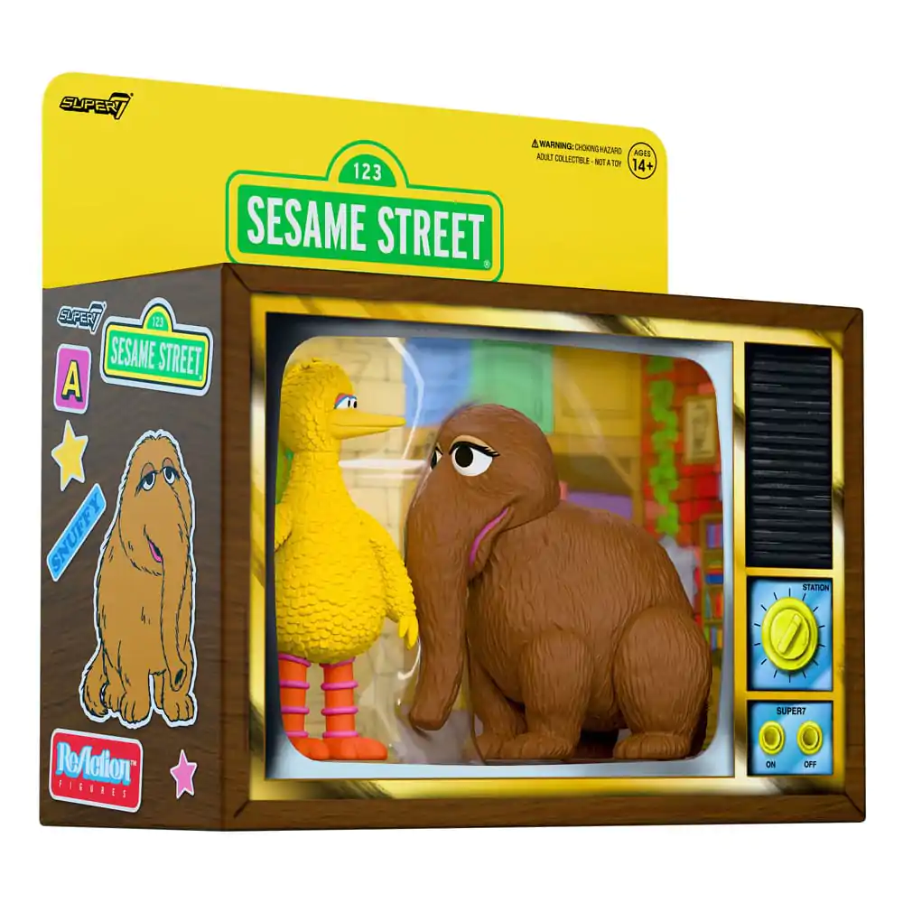 Ulica Sezamkowa ReAction Figurki Akcji 2-Pack Big Bird i Mr. Snuffleupagus 10 cm zdjęcie produktu