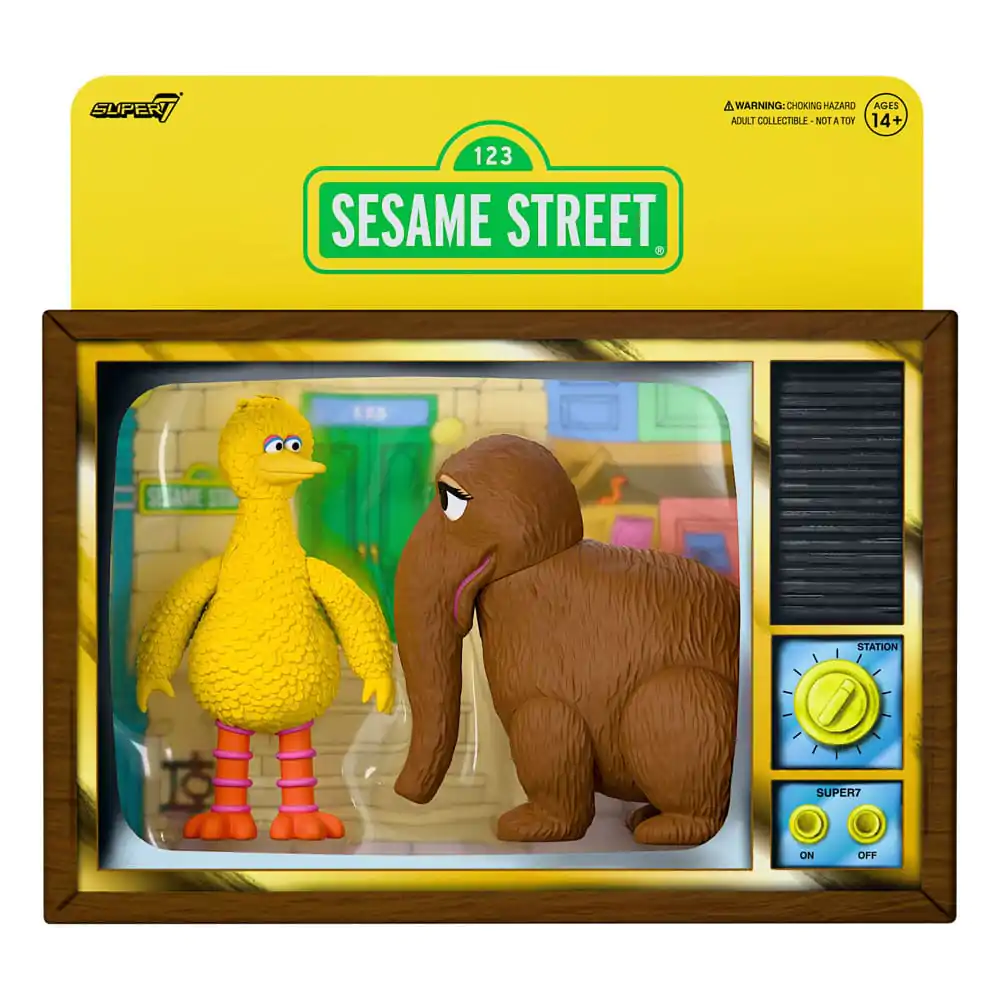 Ulica Sezamkowa ReAction Figurki Akcji 2-Pack Big Bird i Mr. Snuffleupagus 10 cm zdjęcie produktu