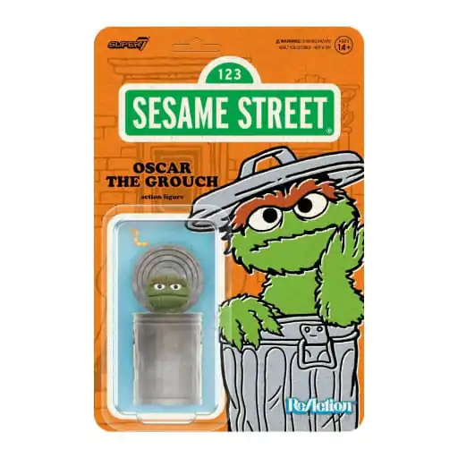 Ulica Sezamkowa ReAction Figurka Akcji Seria 02 Oscar the Grouch 10 cm zdjęcie produktu