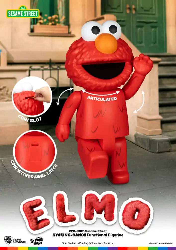 Sesame Street Syaking Bang Vinyl Skarbonka Elmo 47 cm zdjęcie produktu