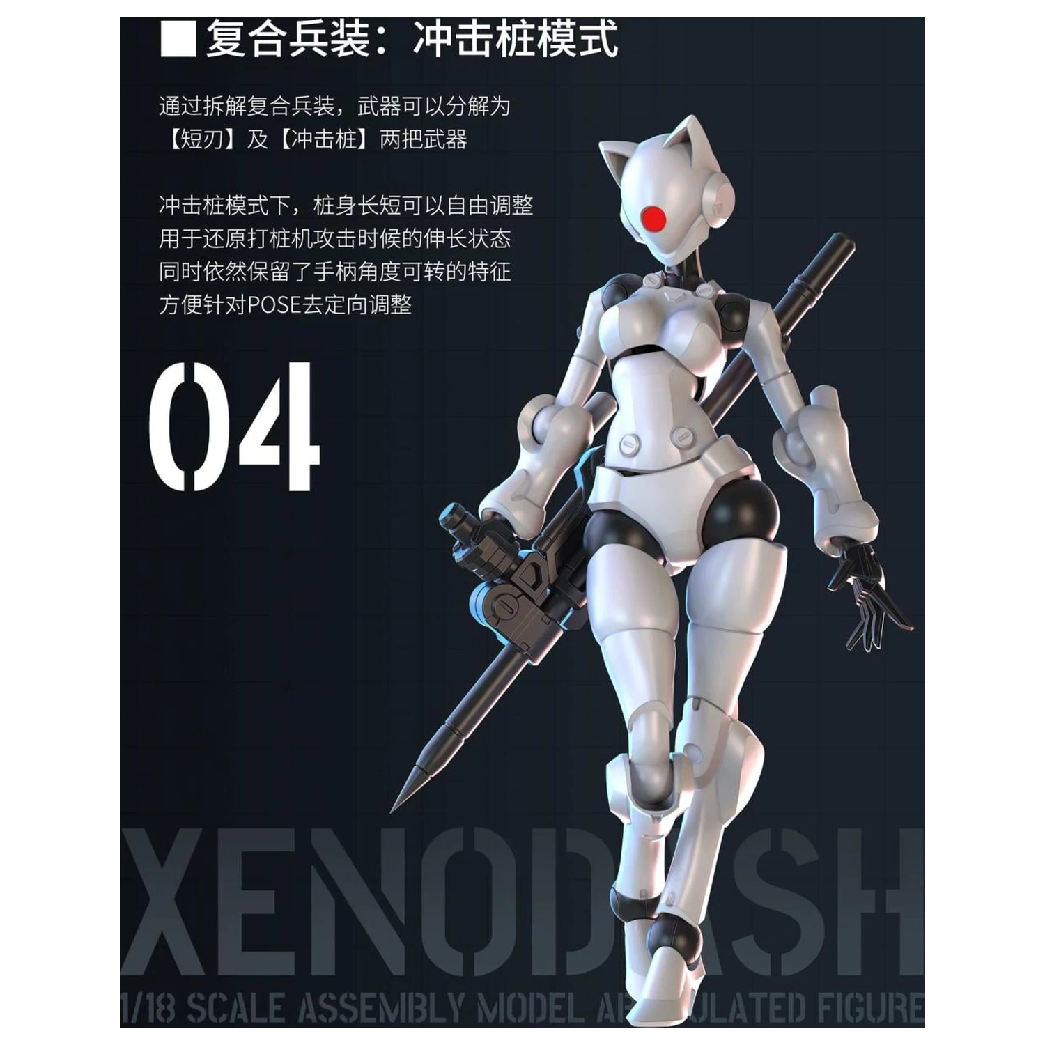 SHEIK MAINLAND Xenodash (White) Model do składania 1/18 zdjęcie produktu