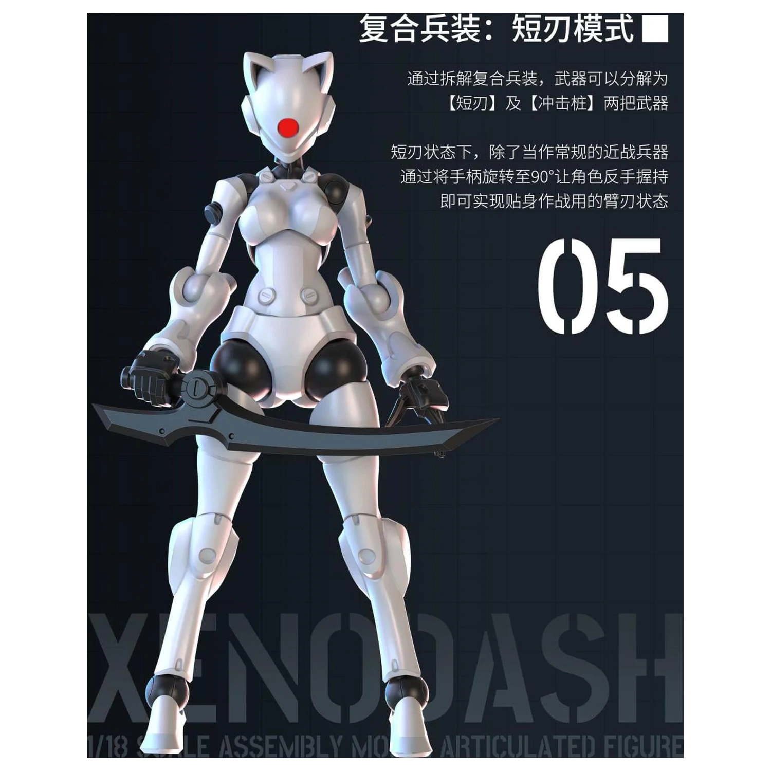 SHEIK MAINLAND Xenodash (White) Model do składania 1/18 zdjęcie produktu
