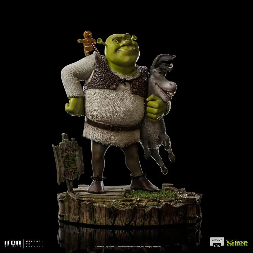 Shrek Deluxe Art Scale Statue 1/10 Shrek, Osioł i Piernikowy Ludzik 26 cm zdjęcie produktu