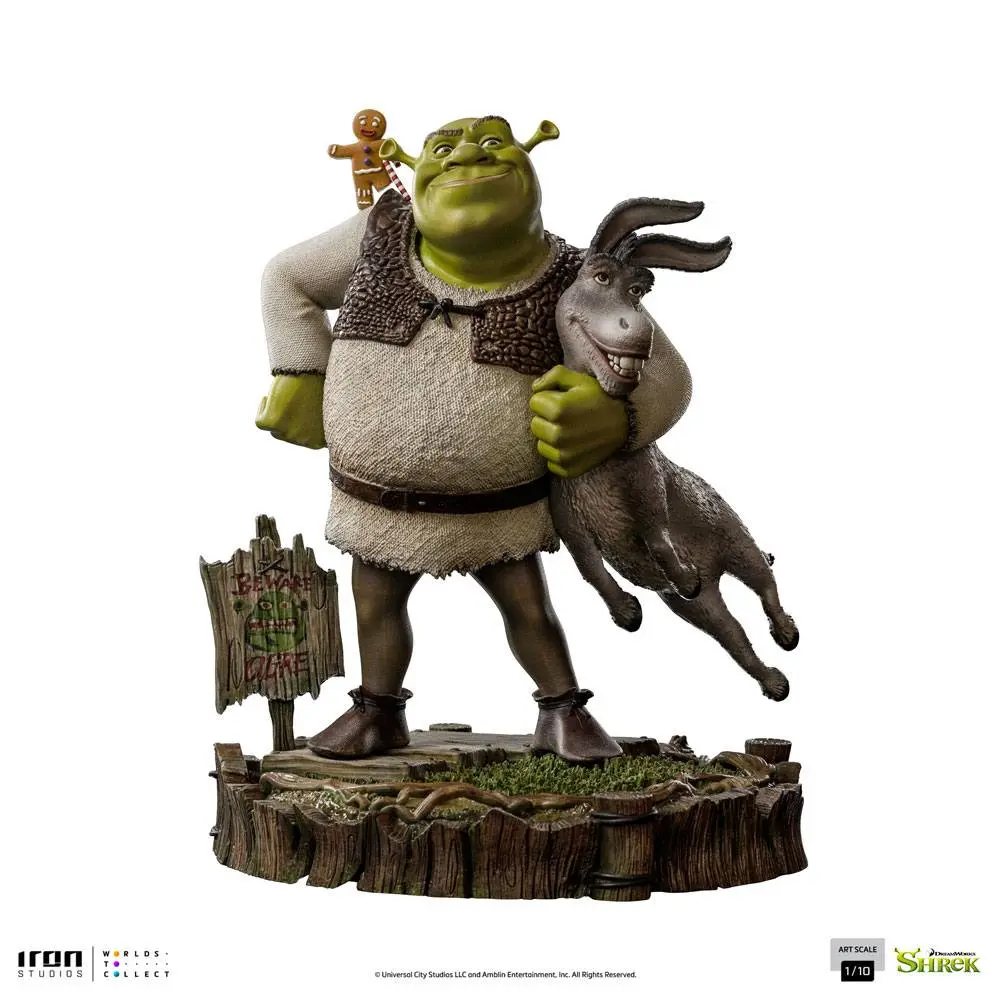 Shrek Deluxe Art Scale Statue 1/10 Shrek, Osioł i Piernikowy Ludzik 26 cm zdjęcie produktu