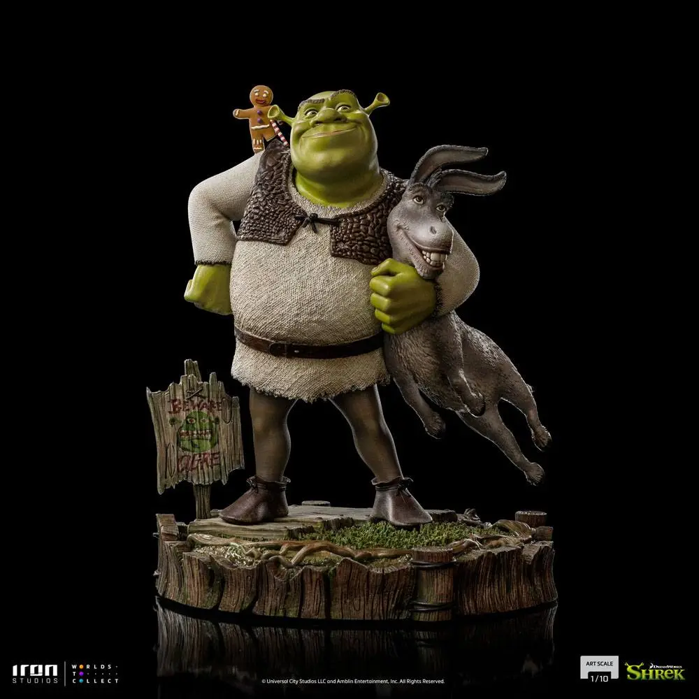 Shrek Deluxe Art Scale Statue 1/10 Shrek, Osioł i Piernikowy Ludzik 26 cm zdjęcie produktu