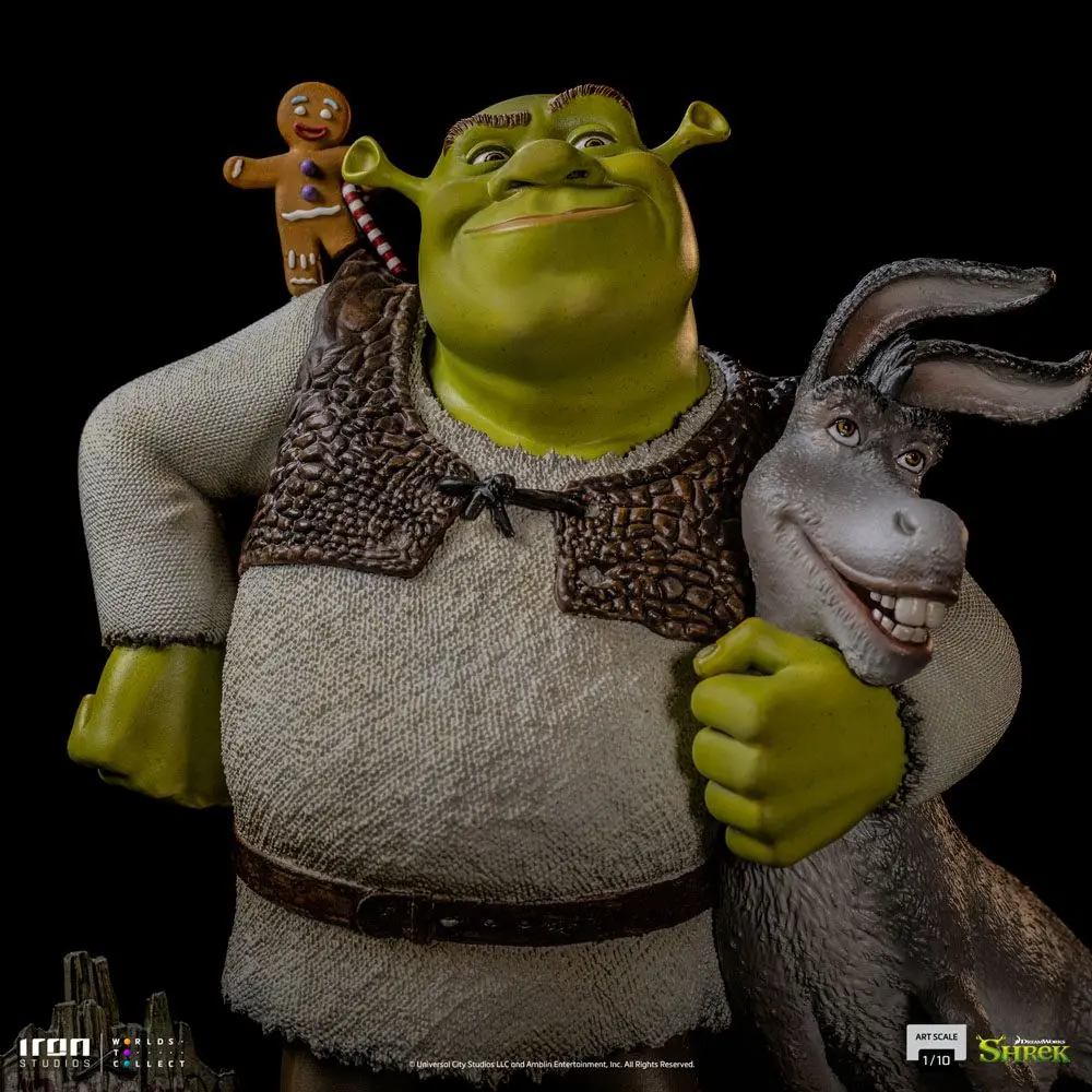 Shrek Deluxe Art Scale Statue 1/10 Shrek, Osioł i Piernikowy Ludzik 26 cm zdjęcie produktu