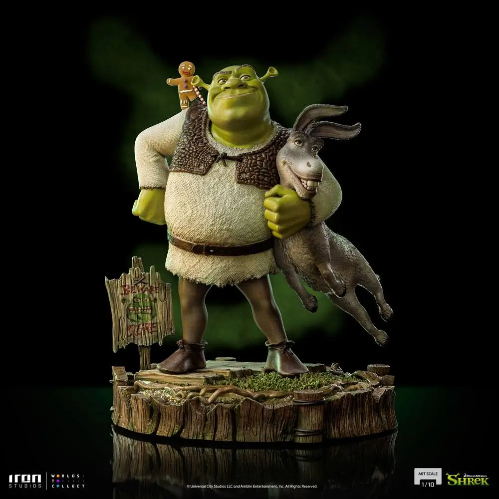 Shrek Deluxe Art Scale Statue 1/10 Shrek, Osioł i Piernikowy Ludzik 26 cm zdjęcie produktu