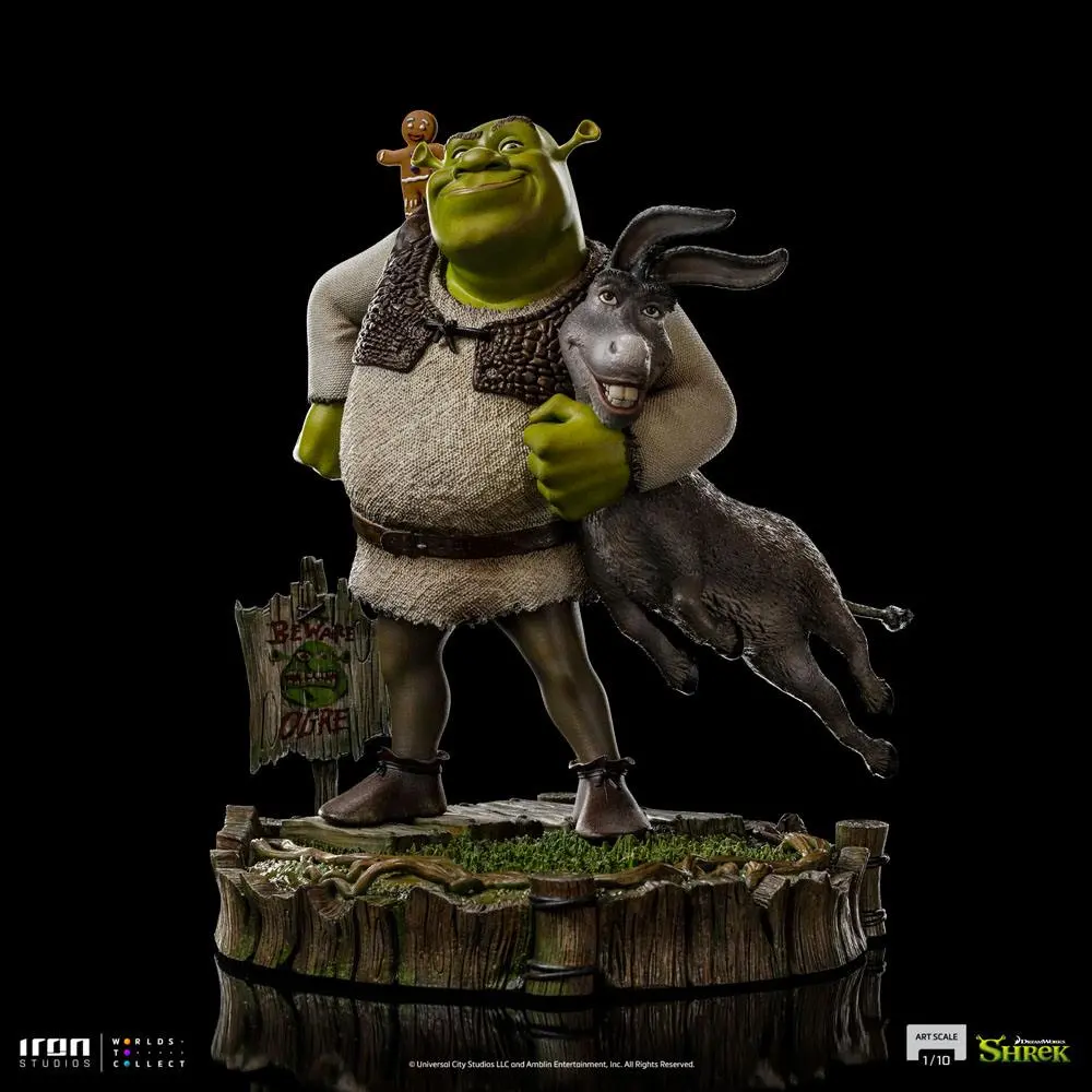 Shrek Deluxe Art Scale Statue 1/10 Shrek, Osioł i Piernikowy Ludzik 26 cm zdjęcie produktu