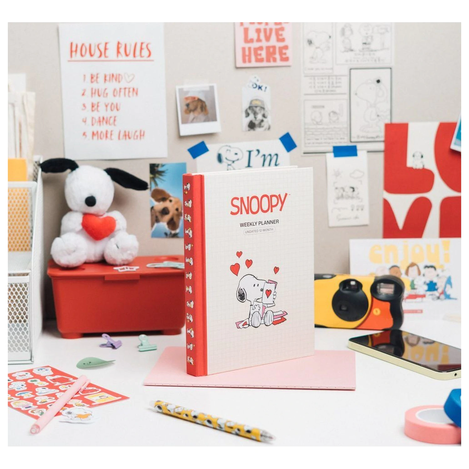 Snoopy A5 niedatowany planner tygodniowy zdjęcie produktu