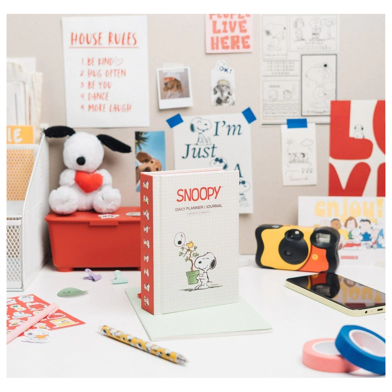 Snoopy A6 niedatowany dzienny planner zdjęcie produktu