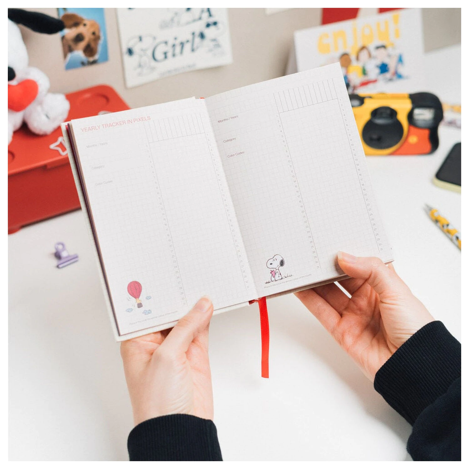 Snoopy A6 niedatowany dzienny planner zdjęcie produktu