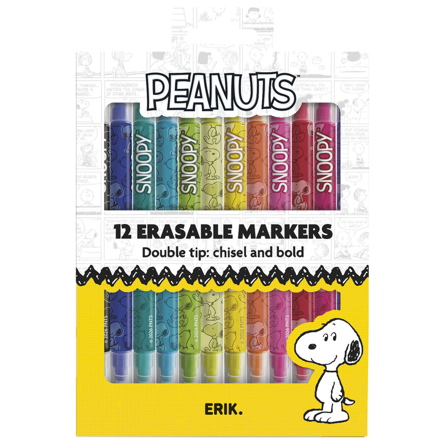 Snoopy Peanuts zestaw 12 ścieralnych markerów zdjęcie produktu